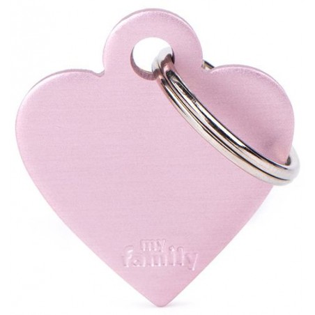 Médaille Basic Coeur Petit Aluminium Rose à 10,90 € - My Family - MFB24 - Médaille pour gravure