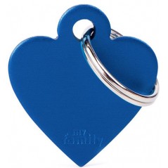 Médaille Basic Coeur Petit Aluminium Bleu à 10,90 € - My Family - MFB23 - Médaille pour gravure