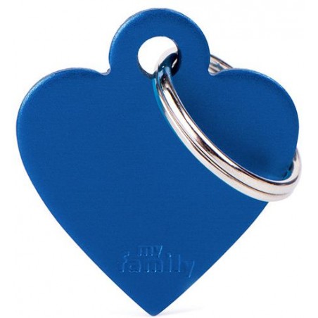 Médaille Basic Coeur Petit Aluminium Bleu à 10,90 € - My Family - MFB23 - Médaille pour gravure