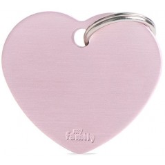 Médaille Basic Coeur Grand Aluminium Rose à 11,90 € - My Family - MFB29 - Médaille pour gravure