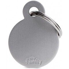 Médaille Basic Cercle Petit Aluminium Gris à 10,90 € - My Family - MFB57 - Médaille pour gravure