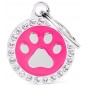 Médaille Glam Patte Cercle Fuchsia Strass BH26GM02 My Family 32,90 € Ornibird