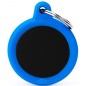 Médaille Gomme Cercle Aluminium Noir/Bleu