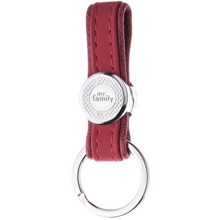 Porte-Clé Bilbao Simili cuir Rouge à 11,90 € - My Family - MF1175 - Médaille pour gravure