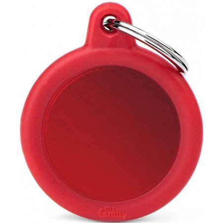 Médaille Gomme Cercle Aluminium Rouge/Rouge à 16,90 € - My Family - HTA04RED - Médaille pour gravure