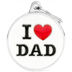 Médaille Cercle Grand " I Love Dad " à 18,90 € - My Family - CH17LOVEDAD - Médaille pour gravure