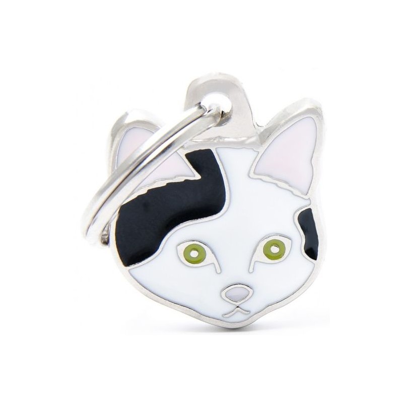 Médaille Chat Européen Noir et Blanc