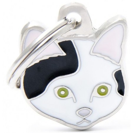 Médaille Chat Européen Noir et Blanc