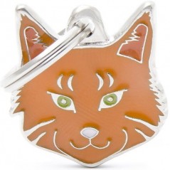 Médaille Chat Maine Coone Rouge à 18,90 € - My Family - MF39ORANGE - Médaille pour gravure