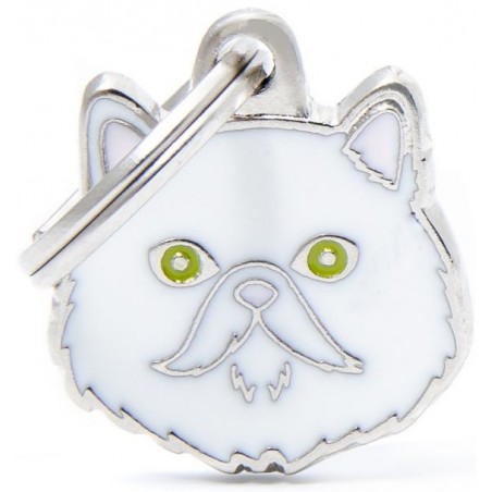 Médaille Chat Persan Blanc