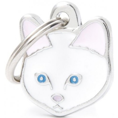 Médaille Chat Blanc à 18,90 € - My Family - MF36NWHITE - Médaille pour gravure