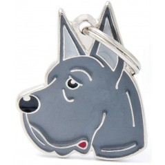 Médaille Chien Dogue Allemand Bleue 1 à 18,90 € - My Family - MF01 - Médaille pour gravure