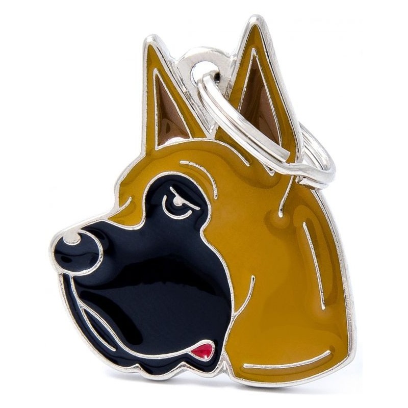 Médaille Chien Dogue Allemand Fauve 1