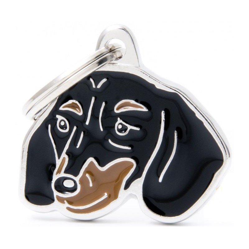 Médaille Chien Teckel Noir