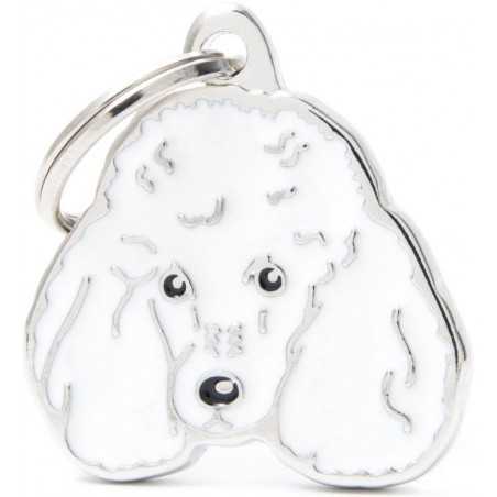 Médaille Chien Caniche Blanc