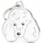 Médaille Chien Caniche Blanc MF20NWHITE My Family 18,90 € Ornibird