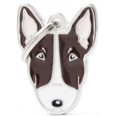 Médaille Chien Bull Terrier Blanc et Brun à 18,90 € - My Family - MF21NBROWN - Médaille pour gravure