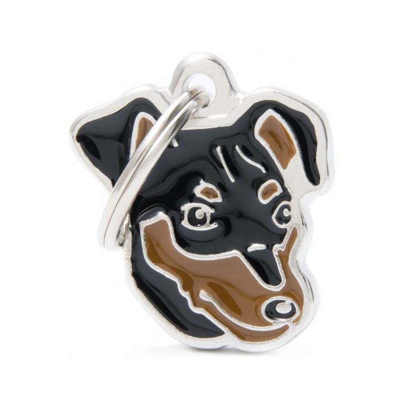 Médaille Chien Pinscher Noir et Brun