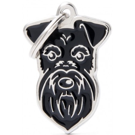 Médaille Chien Shanauzer Noir à 18,90 € - My Family - MF27NBLACK - Médaille pour gravure