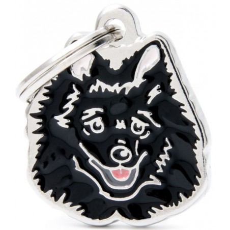 Médaille Chien Volpino Noir à 18,90 € - My Family - MF29NBLACK - Médaille pour gravure