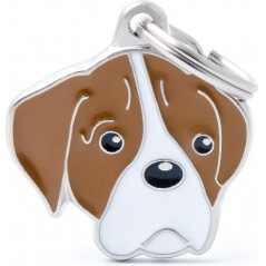 Médaille Chien Boxer Blanc et Brun MF34BROWNWHITE My Family 18,90 € Ornibird