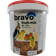 Bravo Fruit Mix Fine en seau 5kg - Bird-X à 30,20 € - Grizo - 102033050 - Patée