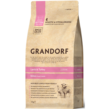 Kitten - Agneau et Dinde 2kg - Grandorf GDCD0102 Grandorf 24,15 € Ornibird