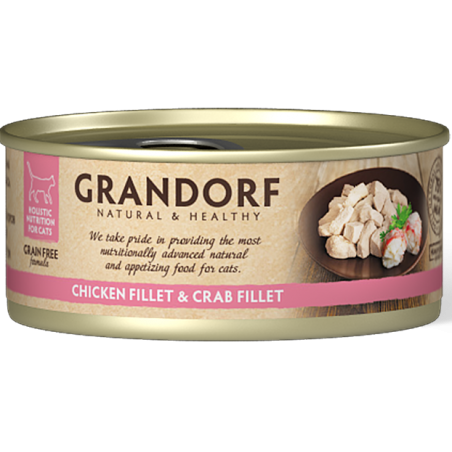 Chat Filet de Poulet et Filet de Crabe 70gr - Grandorf GDCW0507 Grandorf 1,90 € Ornibird