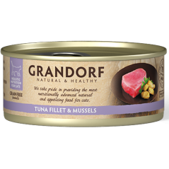 Chat Filet de Thon et Moules 70gr - Grandorf à 1,90 € - Grandorf - GDCW0807 - Grandorf