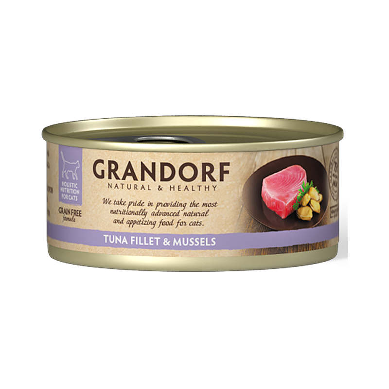 Chat Filet de Thon et Moules 70gr - Grandorf