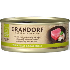 Chat Filet de Thon et Filet de Crabe 70gr - Grandorf à 1,90 € - Grandorf - GDCW1007 - Grandorf