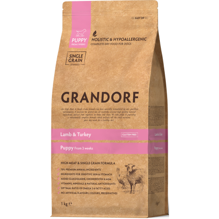 Puppy - Agneau et Dinde 1kg - Grandorf GDDD0101 Grandorf 11,95 € Ornibird