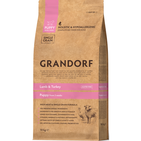 Puppy - Agneau et Dinde 10kg - Grandorf GDDD0110 Grandorf 72,95 € Ornibird