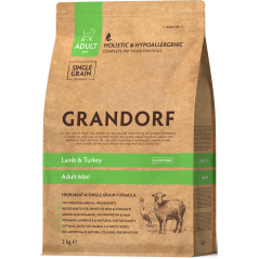 Chien Adult Mini Races - Agneau et Dinde 3kg - Grandorf à 28,95 € - Grandorf - GDDD0303 - Grandorf