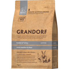 Chien Adult Medium & Maxi Races - Lapin et Dinde 3kg - Grandorf GDDD0903 Grandorf 32,95 € Ornibird