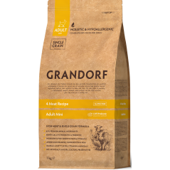 Chien Adult Mini Races - 4 Viandes 1kg - Grandorf GDDD1001 Grandorf 14,95 € Ornibird