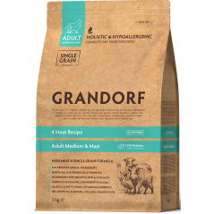 Chien Adult Medium & Maxi Races - 4 Viandes 3kg - Grandorf GDDD1103 Grandorf 32,95 € Ornibird