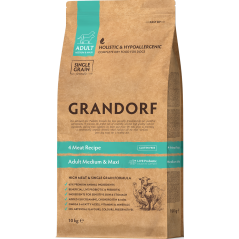 Chien Adult Medium & Maxi Races - 4 Viandes 10kg - Grandorf à 78,95 € - Grandorf - GDDD1110 - Grandorf