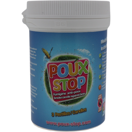 Fumigène Anti-Poux - 3 Pastilles - Poux-Stop POUX-STOP Poux Stop 15,15 € Ornibird