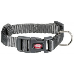 Premium Collier S 25-40cm/15mm Gris Graphite - Trixie à 3,99 € - Trixie - 202216 - Nylon prémium couleur unie