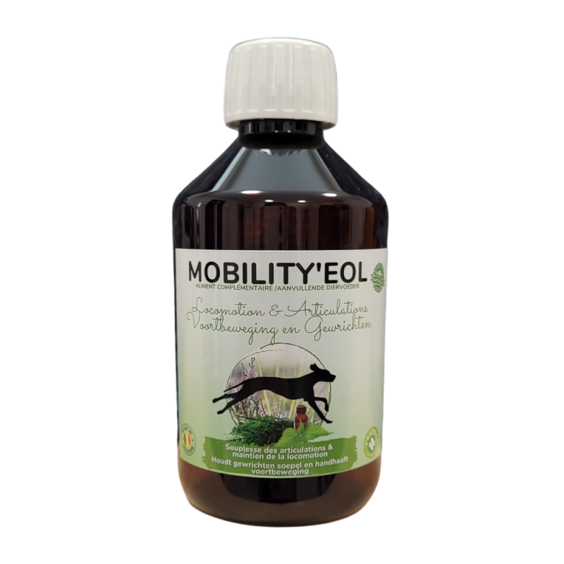 Mobility'eol Complément alimentaire pour le maintien des articulations souples 250ml - Essence of Life (chien sportif)