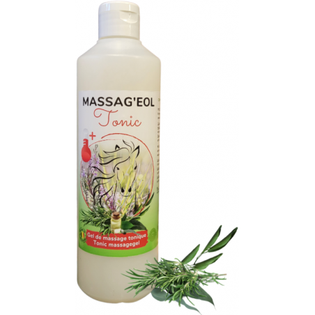 Massag'eol Tonic Gel de massage non gras tonic chauffant 500ml - Essence of Life à 30,50 € - Essence Of Life - CHEV-1238 - Soins