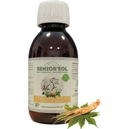 Senior'eol Solution buvable pour un maintien de la forme de l’animal âgé 150ml - Essence of Life (chien, chat) à 19,90 € - Es...