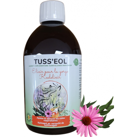 Tuss'eol Sirop pour la toux 500ml - Essence of Life à 39,90 € - Essence Of Life - CHEV-1313 - Vitamines et Compléments