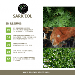 Sark'eol gel de soin pour verrues et sarcoïdes 500ml - Essence of Life à 168,90 € - Essence Of Life - CHEV-1330 - Soins