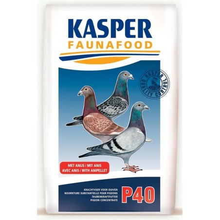 P40 (granulés pigeons) 20kg - Kasper Faunafood à 38,00 € - Kasper Faunafood - 3615 - Kasper Faunafood