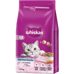 Sterile 1+ Délicieuses croquettes fourrées au Saumon 1,75kg - Whiskas à 7,10 € - Whiskas - 323036 - Whiskas