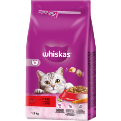 Adult 1+ Délicieuses croquettes fourrées au Boeuf 1,9kg - Whiskas à 7,10 € - Whiskas - 325665 - Whiskas