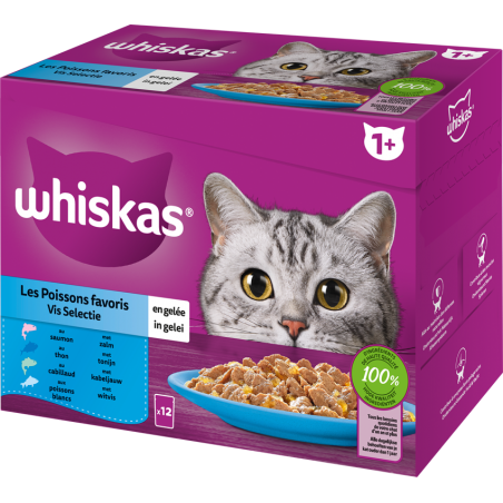 Les poissons favoris en gelée 12x85gr - Whiskas 440504 Whiskas 6,90 € Ornibird