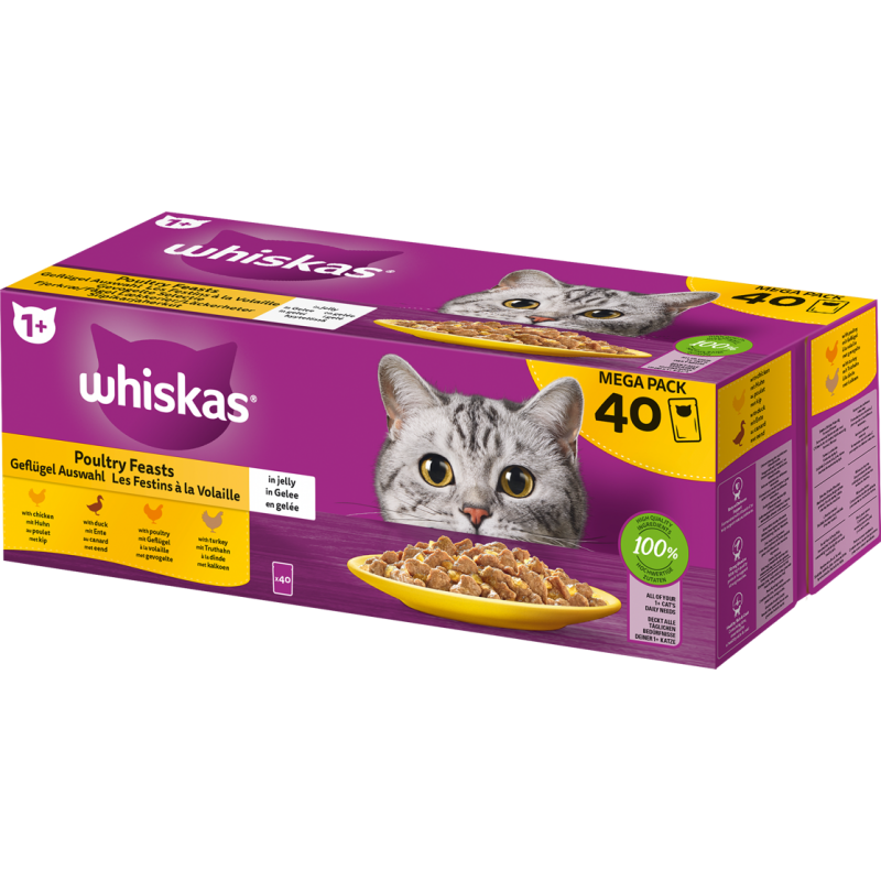 Les festins à la volaille en gelée 40x85gr - Whiskas